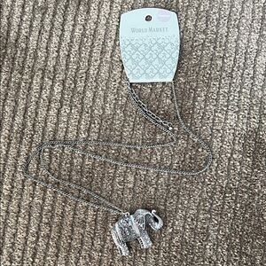 World Market Silver Elephant Pendant
